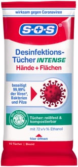 SOS Desinfektions-Tücher Händedesinfektionsmittel