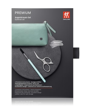 Zwilling Premium Augenbrauen Set inkl. Leder Etui in Mint Maniküre-Set 1 Stk 4009839492853 pack-shot_at