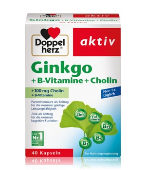 Doppelherz aktiv Ginkgo + B-Vitamine + Cholin Nahrungsergänzungsmittel 40 pcs unisex