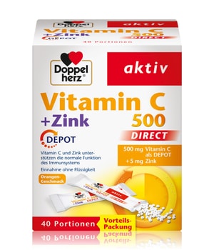 Doppelherz aktiv Vitamin C 500 Direct + Zink Depot Nahrungsergänzungsmittel 40 pcs unisex