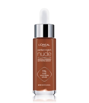 L'Oréal Paris Perfect Match nude Aufpolsterndes Getöntes Serum Getönte Gesichtscreme 30 ml für Frauen, Farbe: Nr. 8-10 - sehr dunkel