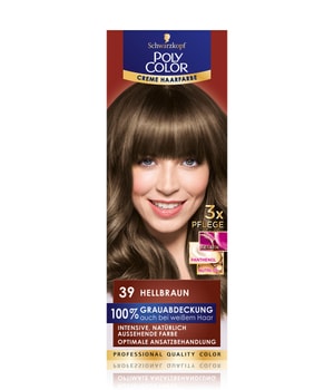 Poly Color Creme Haarfarbe 39 Hellbraun Haarfarbe 115 ml für Frauen
