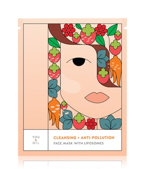 YOU & OIL Face Masks Cleansing+Anti-Pollution With Liposomes Tuchmaske 1 pcs unisex