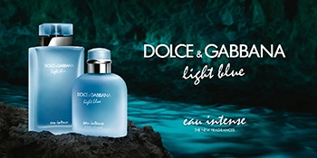 Die Flakons der neuen Dolce & Gabbana Light Blue Intense Düfte