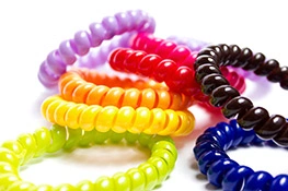 Spiral-Haargummi farbig Spiral-Haargummi farbig